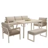 Handgeflochtenes Gartensofa für 7 Personen mit Armlehnen / Produktbild-Vorschau 8