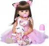 55cm 22" Lebensecht reborn Baby Puppe Weich Silikon-Vinyl Produktbild-Vorschau 1