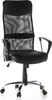 A black office chair with mesh back and armrests is shown against a white background. Produktbild-Vorschau