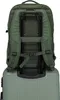 A green backpack is attached to the handle of a green suitcase. Voir les images du produit
