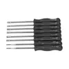 A set of nut drivers with black handles and silver shafts, arranged vertically. Voir les images du produit