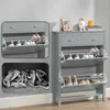 SoBuy Szafka na buty wąska z 2 klapami i szufladą - półka Podgląd zdjęcia produktu 8