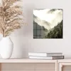 DEQORI Glasbild Echtglas 30x30 cm 'Nebel in den Bergen' Produktbild-Vorschau 4