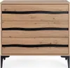 Kommode Melys 40 x 78 x 80 cm Stahl MDF Spanplatte Braun Schwarz_Natur24 Anteprima dell’immagine prodotto