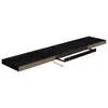 vidaXL Schweberegale 2 Stk. Hochglanz-Schwarz 120x23,5x3,8 Produktbild-Vorschau 15