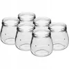 A group of empty glass jars arranged on a white background. Produktbild-Vorschau