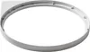 A white plastic ring with a flat section on the left side, isolated on a white background. Anteprima dell’immagine prodotto