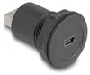 Einbaubuchse Mini-USB-B 2.0 > USB-A 2.0 (schwarz) Produktbild-Vorschau 1