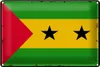 Blechschild Flagge São Tomé und Príncipe 30x20cm Retro Flag Produktbild-Vorschau 1