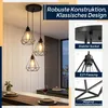 XMTECH Industrial Hängelampe 3-flammig, Vintage Pendellampe Produktbild-Vorschau 4