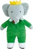 A plush toy elephant wearing a green suit and a yellow crown. Anteprima dell’immagine prodotto