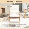 HOMCOM Schaukelstuhl mit Hocker, weiche Polsterung, Produktbild-Vorschau 4