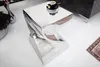Skulpturaler Beistelltisch TWIST 45cm silber Aluminium Produktbild-Vorschau 3