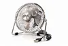 AirArtDeco 6" USB Metall-Schreibtischventilator Chrome – Produktbild-Vorschau 2