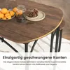 COSTWAY 3-teiliges Esstisch Set , Küchentisch mit 2 Bänken Produktbild-Vorschau 5
