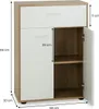 Kommode Sideboard Schrank TOMMY in Sonoma Eiche / weiß, Produktbild-Vorschau 8