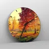 Wanduhr - Rund - Glasuhr - Park Herbst Baum - 40x40cm - Produktbild-Vorschau 4