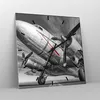 Wanduhr - Quadrat - Glasuhr - Flugzeug Retro Flugzeug - Produktbild-Vorschau 4