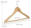 Relaxdays Kleiderbügel Set, 12 Hosenbügel aus Holz, Produktbild-Vorschau 4