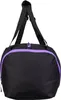 A black duffel bag with a purple trim and zipper. Produktbild-Vorschau