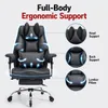 Ergonomischer Chefsessel XXL aus Kunstleder mit Fußstütze Produktbild-Vorschau 4