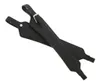 Two black leather stirrup leathers are crossed over each other on a white background. Produktbild-Vorschau