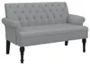 vidaXL Lavice s opěradlem světle šedá 120x62x75,5 cm látka Náhled obrázku produktu 1