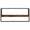 vidaXL Wandregal mit Stange Räuchereiche 65x25x30 cm Produktbild-Vorschau 4