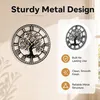 KOMFOTTEU Wanduhr 68 cm, große dekorative Uhr aus Metall Produktbild-Vorschau 2