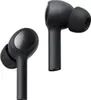 A pair of black wireless earbuds is shown against a white background. Podgląd zdjęcia produktu