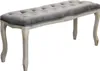 Milani Home - panca vintage in velluto, taupe, struttura in Anteprima dell’immagine prodotto 1