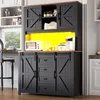 Flieks Küche Hochschrank mit Led, Küchenschrank Produktbild-Vorschau 2