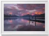 Bergsee und Wolken– Wandbild mit Rahmen – Gerahmtes Bild  – Produktbild-Vorschau 1