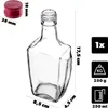 KADAX Glasflasche für Tinktur 250ml mit rotem Verschluss Produktbild-Vorschau 2