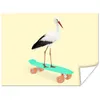 MuchoWow® Poster Storch - Weiß - Tiere - Skateboard - Produktbild-Vorschau 1