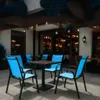 Metall Gartenstühle für Terrasse Balkon Gartensessel blau 4 Produktbild-Vorschau 12