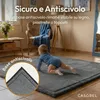 CASABEL Tappeto Gioco Neonato in Velluto Grigio 150×180 cm, Anteprima dell’immagine prodotto 5