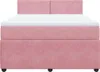 Boxspringbett mit Matratze Rosa 160x200 cm Samt Produktbild-Vorschau 4