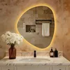 Miroir de salle de bain asymétrique AFIELINA avec éclairage Voir les images du produit 3
