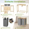 XMTECH Wäschekorb, 2 Fächer 36L Wäschesammler,Wäschekorb Produktbild-Vorschau 3