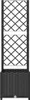 vidaXL Garten-Pflanzgefäß mit Spalier Schwarz 40 x 40 x 136 Produktbild-Vorschau 4