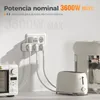 Adaptador múltiple TESSAN con USB para enchufe, con 3 tomas Vista previa de la imagen del producto 6