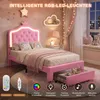 Kinderbett 90x200 cm mit LED, PolyurethanPolsterbett mit Produktbild-Vorschau 8