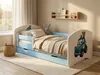 Lit d'enfant 140 x 70 cm bleu avec matelas et tiroir | Voir les images du produit 2