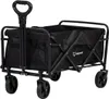 A black folding wagon with a telescoping handle and four wheels, shown from a slightly elevated front-left angle against a white background. Produktbild-Vorschau