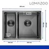 LOMAZOO Galaxy Edelstahl Küchenspüle - Doppelbecken -  Produktbild-Vorschau 4