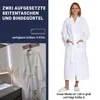 Bademantel aus Baumwolle, L, weiß Produktbild-Vorschau 3