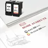 Two ink cartridges are shown in the foreground, with a stack of paper and a printer illustration in the background. Text indicates page yield information. Produktbild-Vorschau