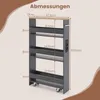 COSTWAY Nischenwagen, 4 Etagen Küchenwagen schmal mit Produktbild-Vorschau 3