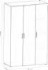 Armoire Noni-3 portes battantes, 1 tringle et 3 Voir les images du produit 8